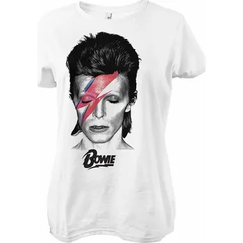 Dámské tričko David Bowie tričko, Aladdin Sane Girly White, dámské L