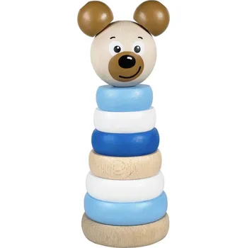 Hračka pro nejmenší Detoa Pyramida medvěd Modrá