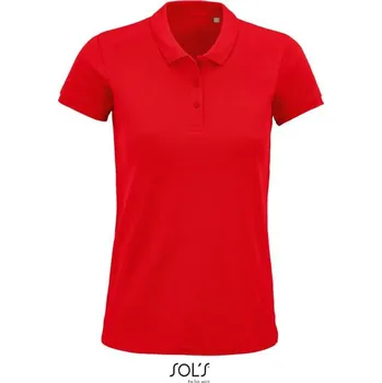 Dámské tričko SOL´S PLANET / Dámská polokošile z bio bavlny - red XXL