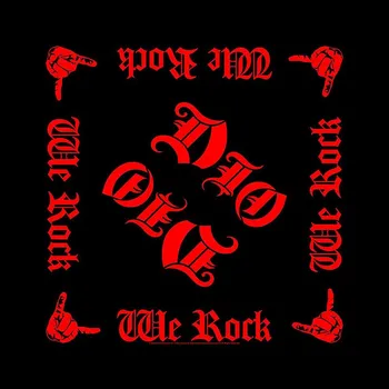 Šátek DIO bavlněný šátek 55 x 55cm, We Rock Black