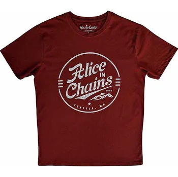 Pánská móda Alice in Chains tričko, Circle Emblem Red, pánské M