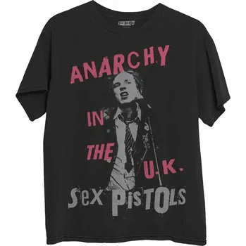 Pánská móda Sex Pistols tričko, Anarchy in the UK Black, pánské XL