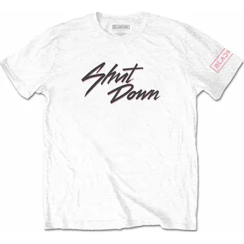 Pánské tričko BlackPink tričko, Shut Down Sleeve Print White, pánské M