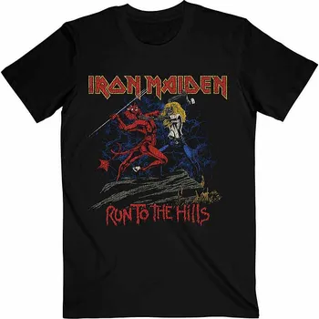 Pánské tričko Iron Maiden tričko, NOTB Run To The Hills Distress Black, pánské XXL