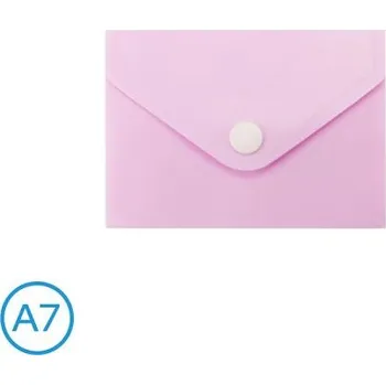 Obal spisový s klopou a drukem A7 pastel LUMA, fialový [A]