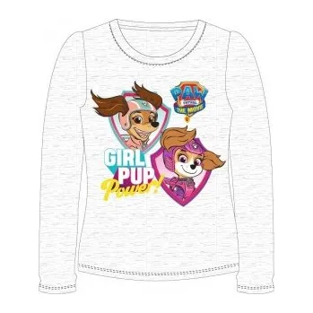 E plus M - Dívčí tričko s dlouhým rukávem Tlapková patrola / Paw Patrol ve filmu Skye a Zumy - šedé 122