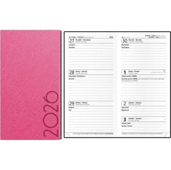 Diář Diář Jakub Tora, týdenní, kapesní, růžový 2026