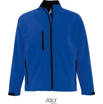 SOL´S RELAX / Pánská 3-vrstvá softshellová bunda - royal blue XXXL