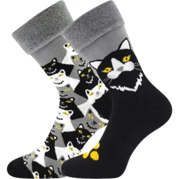 Dámské ponožky Dámské celofroté ponožky šedé Líza Fuski Boma