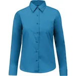 KARIBAN VINTAGE JESSICA K549 / Dámská košile s dlouhým rukávem - bright turguoise S