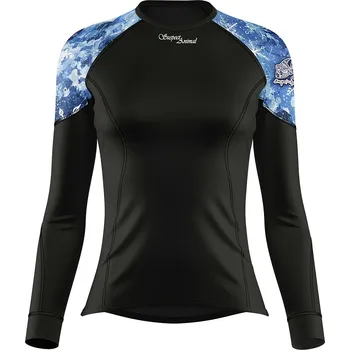 Dámské funkční triko dlouhý rukáv SNOWFLAKES černá Bamboo Light New