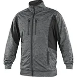 CXS LEONIS / Pánská mikina na zip - šedo/černá XL