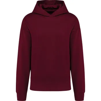 Pánská mikina KARIBAN VINTAGE K4018 / Unisex oversize mikina s kapucí - wine M