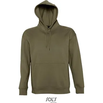 Pánská mikina SOL´S SLAM / Unisex mikina s kapucí - army S