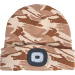 CERVA DEEL / Zimní čepice s LED lampou - camouflage brown Univerzální