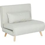 HOMCOM Rozkládací křeslo na spaní, polohovatelné, krémové 839-023CW