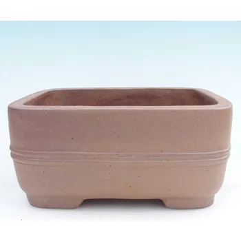 Květináč Keramická bonsai miska 26 x 20,5 x 12 cm hnědá
