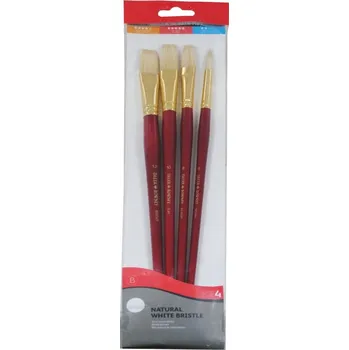 Umělecký štětec Sada štětců Daler-Rowney - Simply, 4 ks (kulatý 8 + plochý 8, 10 a 12)