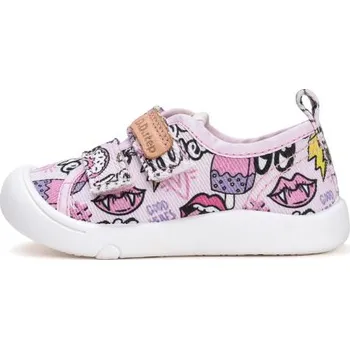Dívčí bačkory D.D.step plátěnka C100 52850BabyPink, velikost 33