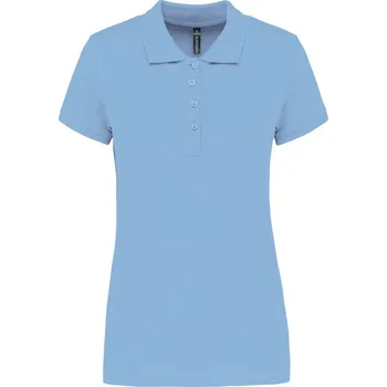 Dámské tričko KARIBAN VINTAGE K255 / Dámská piqué polokošile s krátkým rukávem - sky blue L