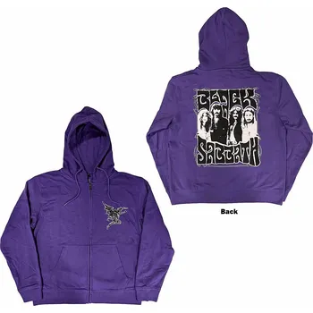 Pánská mikina Black Sabbath mikina, Henry Pocket Logo Zipped BP Purple, pánská S