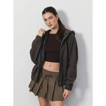 Dámská mikina Mikina na zip s&nbsp;kapucí - S - House - hnědý - 107GB-88X