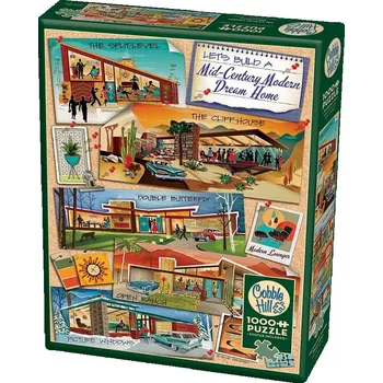 Dětské zboží COBBLE HILL Puzzle Moderní dům snů v polovině století 1000 dílků
