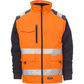 Pracovní oblečení PAYPER HIWAY 000346-0091 / Dvoubarevná reflexní zateplená bunda 2v1 - orange/navy blue M