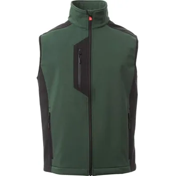 Pánská vesta PAYPER CORK S00360-P114 / Pánská softshellová dvoubarevná vesta - forest green/black M