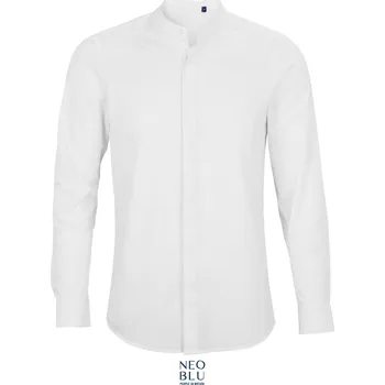 Pánská košile NEOBLU 3792 BART MEN / Pánská popelínová košile s dlouhým rukávem - optic white S