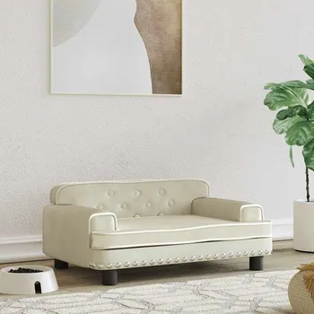 Pelíšek pro psa zahrada-XL Pelíšek pro psy krémový 70 x 45 x 30 cm samet 171888