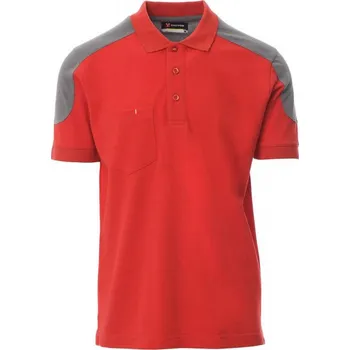 Pánská košile PAYPER COMPANY 001465-0440 / Dvoubarevná polokošile - červená/smoke XXXL