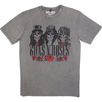 Pánská móda Guns N Roses tričko, Hell Group Stone Wash Grey, pánské XL