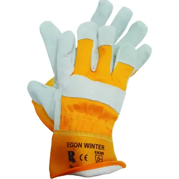 Pracovní rukavice BAN EGON WINTER 03102 / Kožené kombinované zateplené rukavice 10