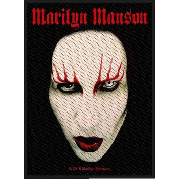 Nášivka Marilyn Manson tkaná nášivka PES 100 x 50 mm, Face