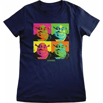 Dámské tričko Shrek tričko, Pop-Art Girly Navy Blue, dámské M
