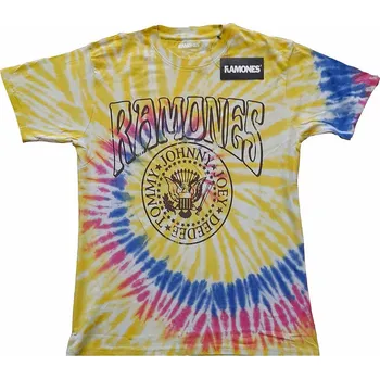 Ramones tričko, Crest Psych Dip Dye Wash Yellow, pánské S