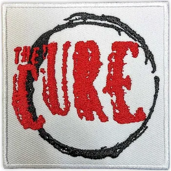 Nášivka The Cure tkaná nášivka/nažehlovačka PES 75 x 75 mm, Circle Logo