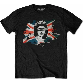 Pánské tričko Sex Pistols tričko, God Save The Queen Flag Black, pánské XL