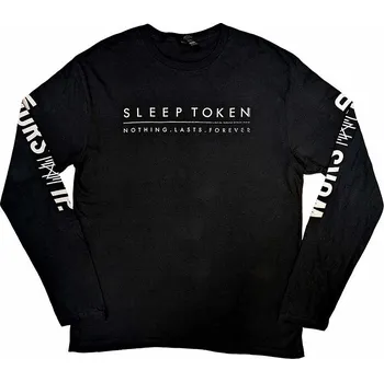 Pánská móda Sleep Token tričko dlouhý rukáv, Worship Sleeve Print Black, pánské XL