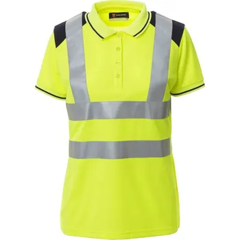 Dámské oblečení PAYPER GUARD+ LADY FLUO 001484-0028 / Dvoubarevná reflexní dámská polokošile - žlutá/navy blue XL