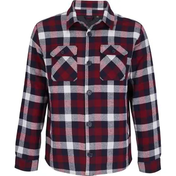 Pánská košile SOL´S NOAH / Pánská kostkovaná košile s podšívkou - medium burgundy XL