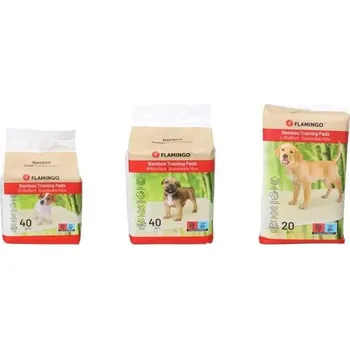 toaleta pro psa Flamingo Bambusové podložky pro štěňata varianta S 45cm x 35cm 40ks