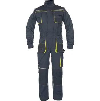 Pracovní kombinéza CERVA EMERTON STRETCH / Odolná strečová pracovní kombinéza - černá/žlutá 52