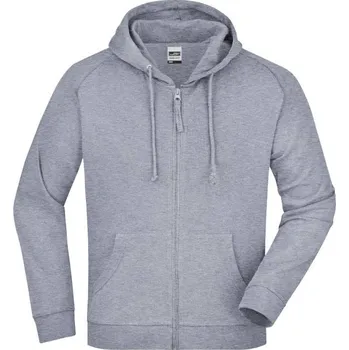 Pánská mikina DAIBER JN 59 / Pánská mikina s kapucí na zip - grey heather L