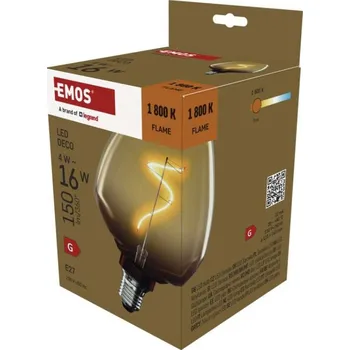 Žárovka EMOS LED žárovka DECO S123 / E27 / 4 W (16 W) / 150 lm / fla