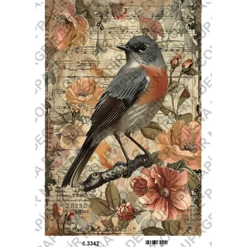 Výtvárné potřeby Rýžový a soft papír na decoupage - Vintage - KB03342 Materiál: Soft, Rozměr: A4