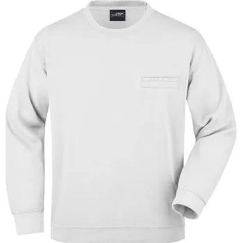 Dámská mikina DAIBER JN 924 / Mikina s náprsní kapsou - whie L