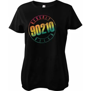 Dámské tričko Beverly Hills 90210 tričko, Distressed Logo Girly Black, dámské S