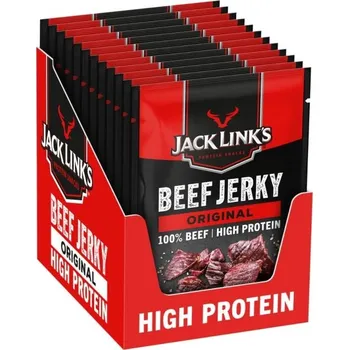 Sušená potravina Jack Link‘s Sušené hovězí maso Beef Jerky - Jack Links Příchuť: originál, Balení (g): 12 x 60 g